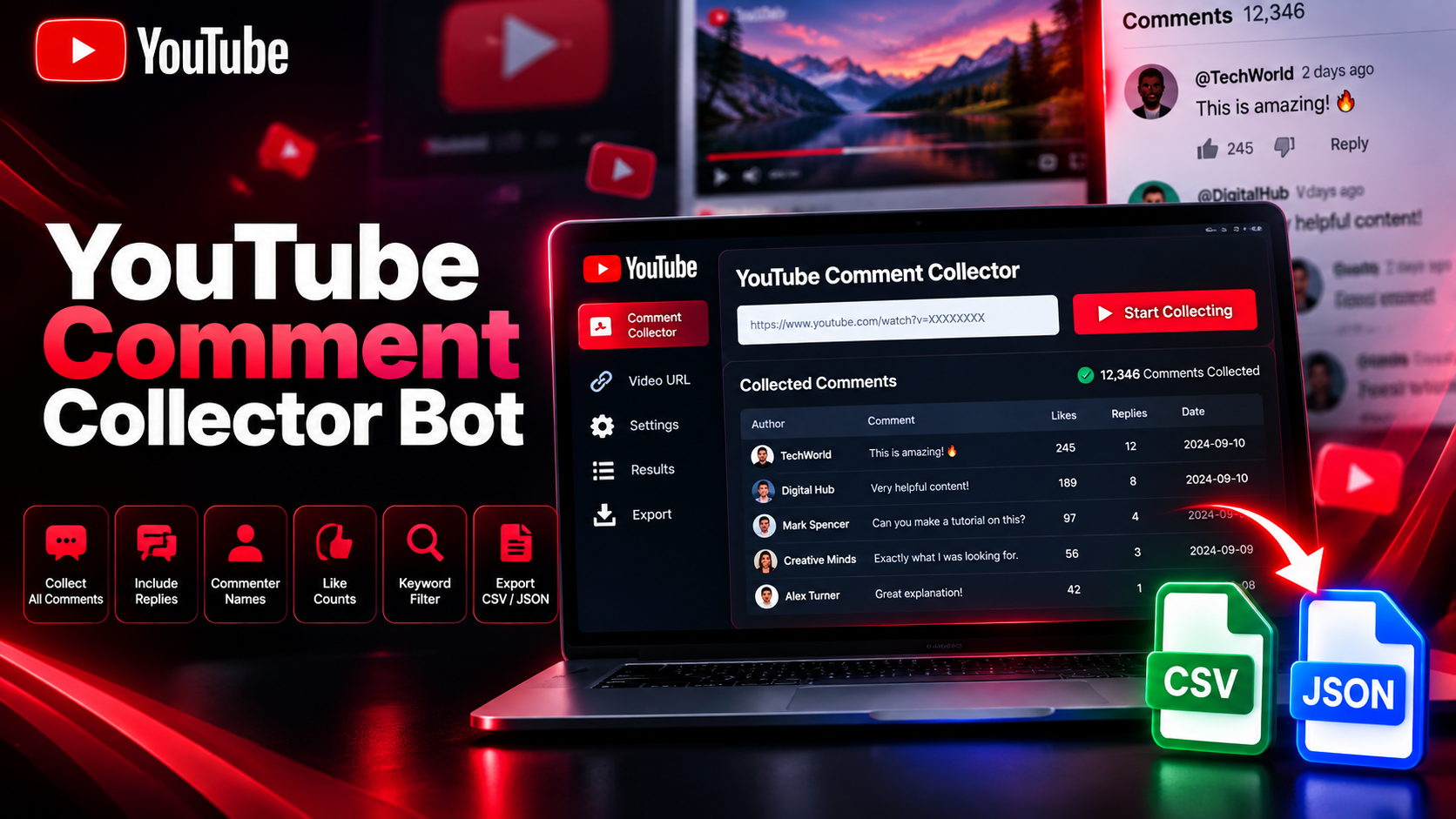 YouTube Comment Collector Bot